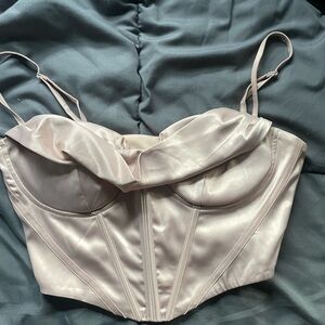 Silky corset top